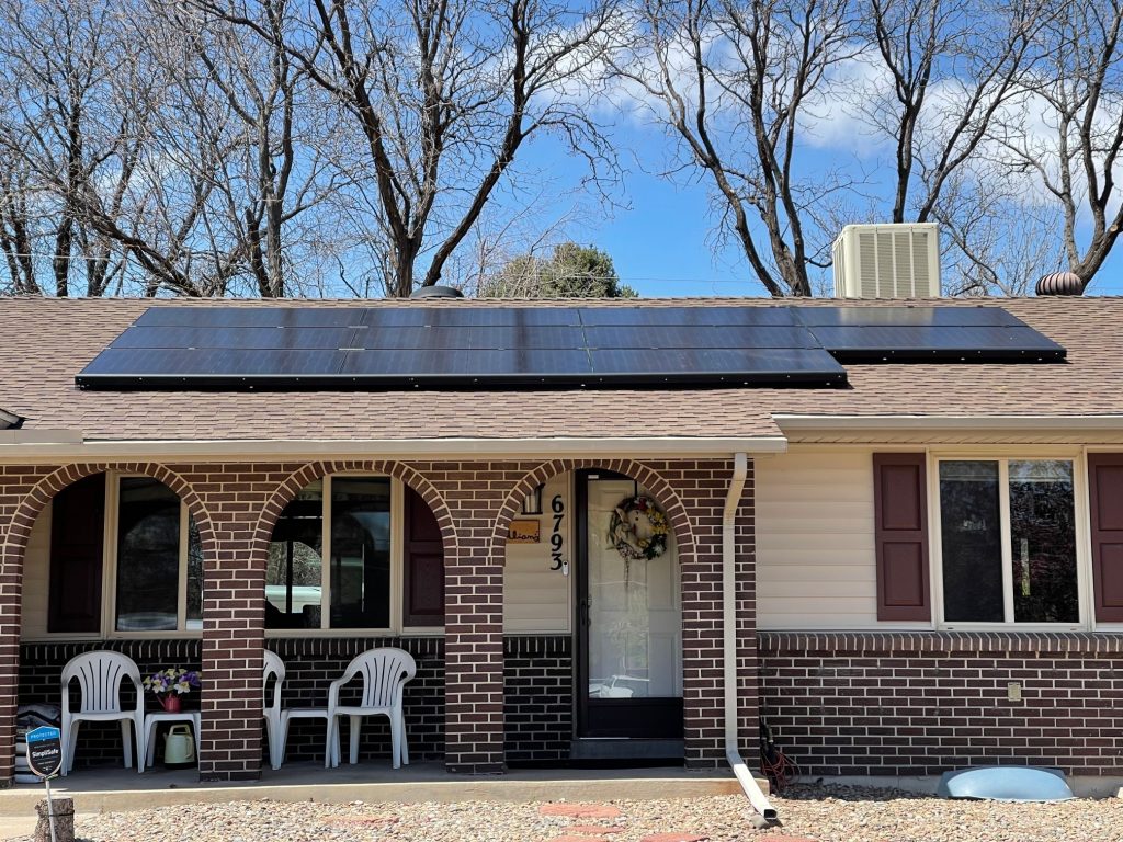home in colorado with new solar install