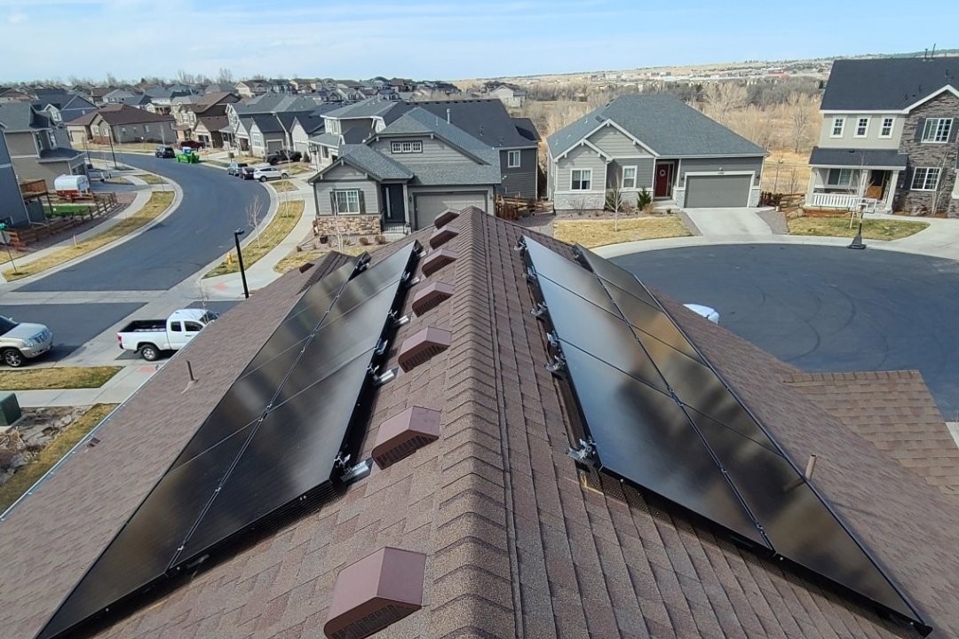Residential solar on home rooftop