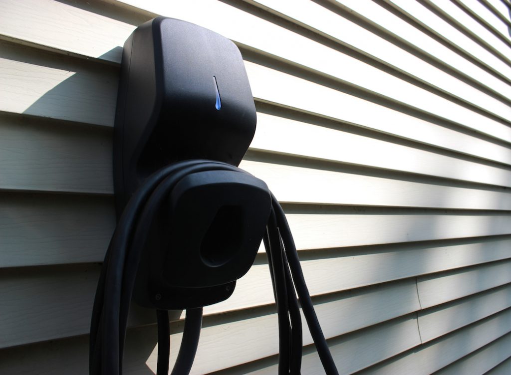 EV Charger on side of home