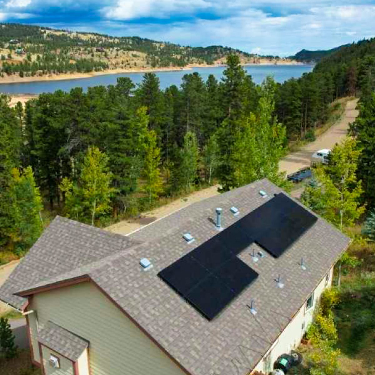 Rooftop solar panels on a Colorado home with PPA financing